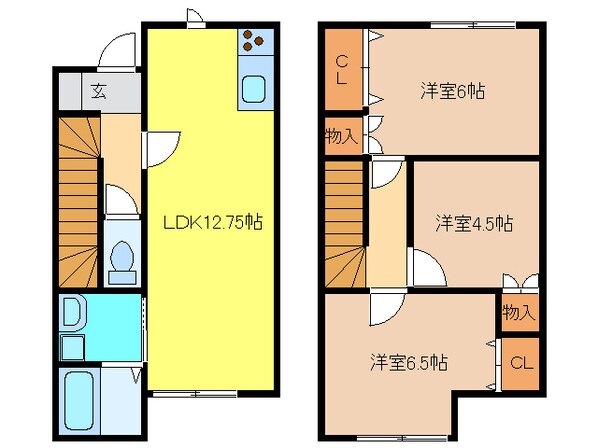 勝野様戸建賃貸住宅の物件間取画像